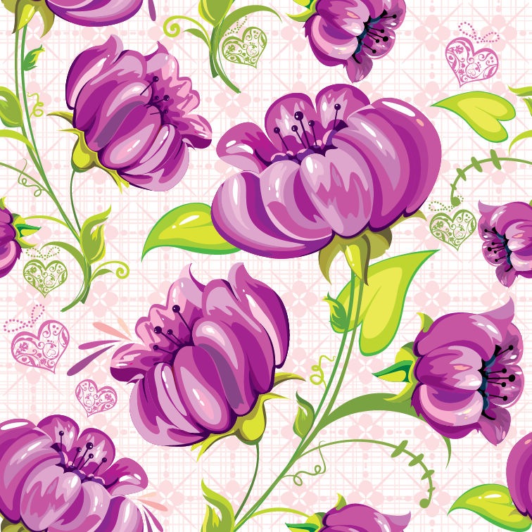 Flowers Seamless Pattern Vector