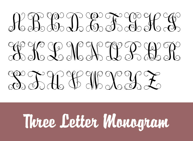 Free 3 Letter Monogram Fonts