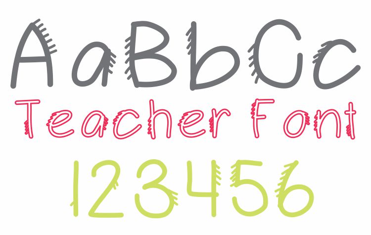 Free Kindergarten Fonts for Teachers