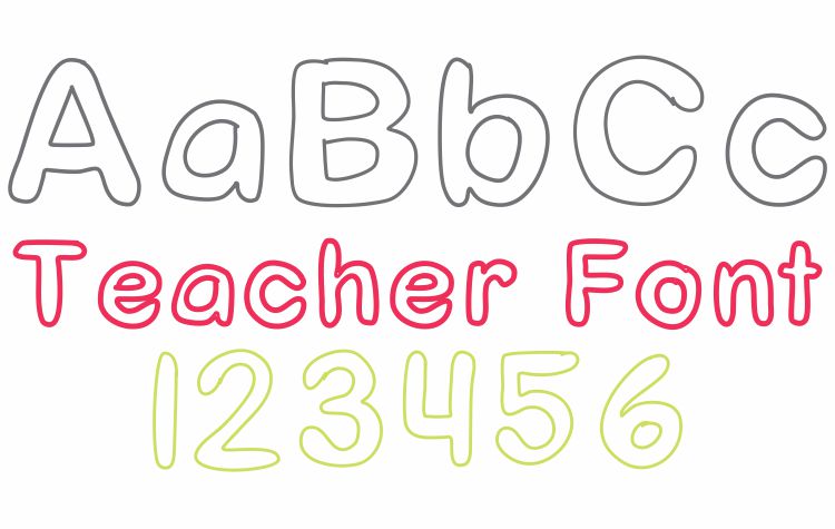 Free Outline Fonts for Teachers