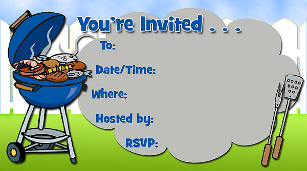 Free Printable BBQ Invitation