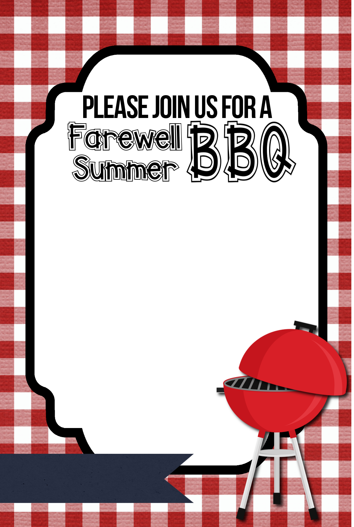 Free Printable BBQ Party Invitation Template