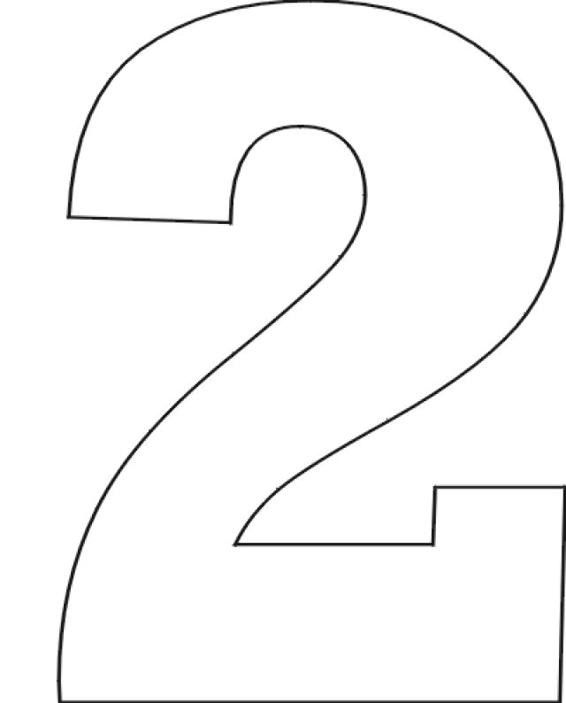 Free Printable Stencil Number 2