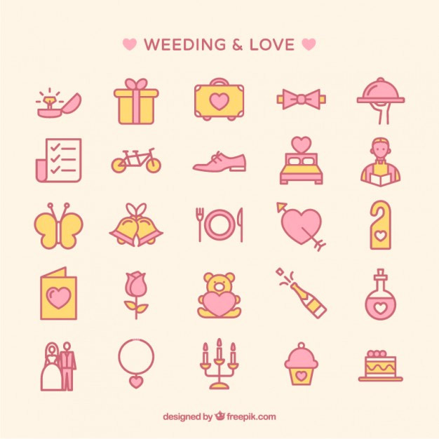 Free Vector Wedding Icons