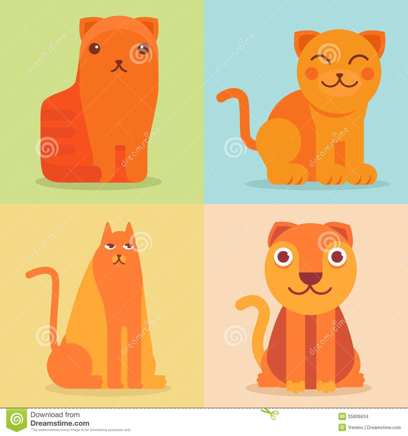 Funny Cartoon Cat Icon