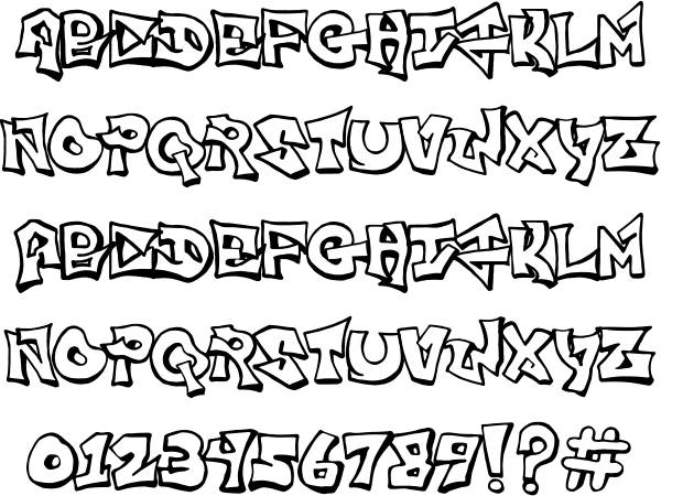 Gangster Letter Fonts