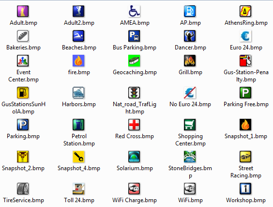 Garmin POI Icons