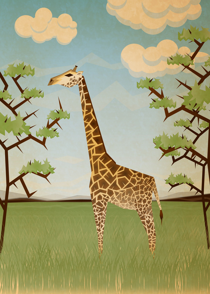 Giraffe Vector Illustration