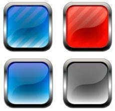 Glass Button Icons