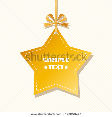 Gold Star Banner Vector