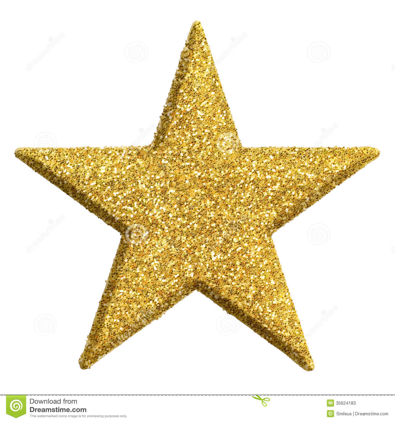 Gold Star Shaped Ornament