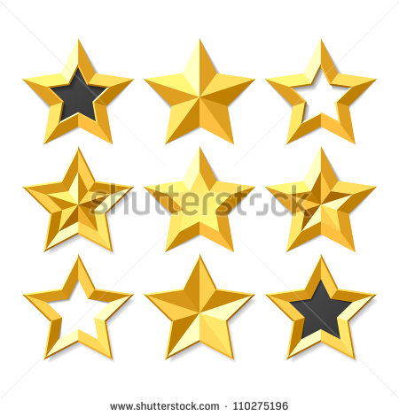 Gold Star Vector Stock