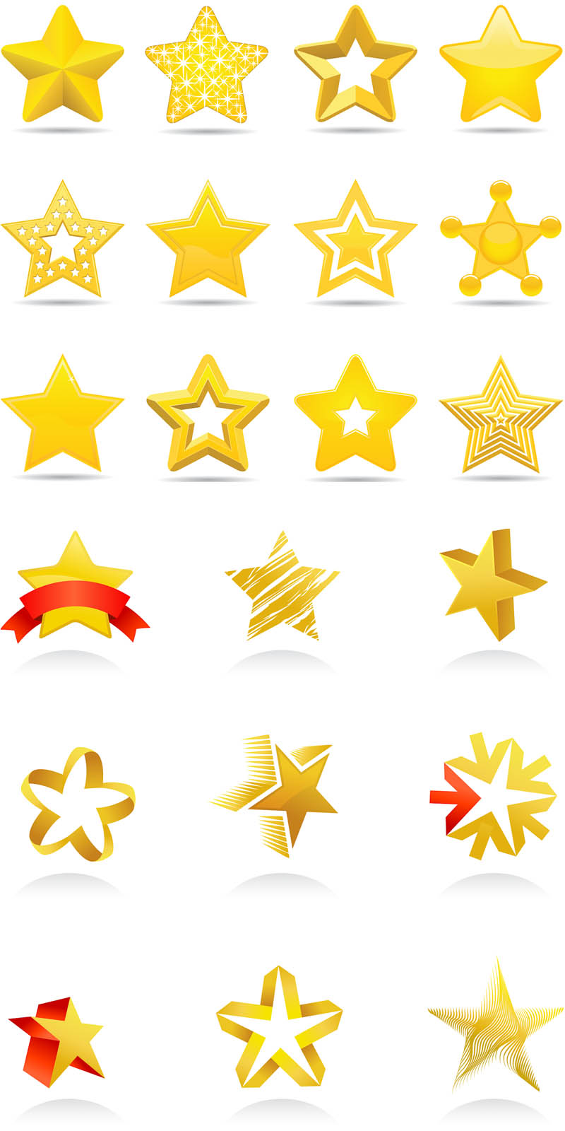 Gold Star Vector