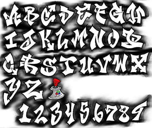 Graffiti Letters Fonts Numbers