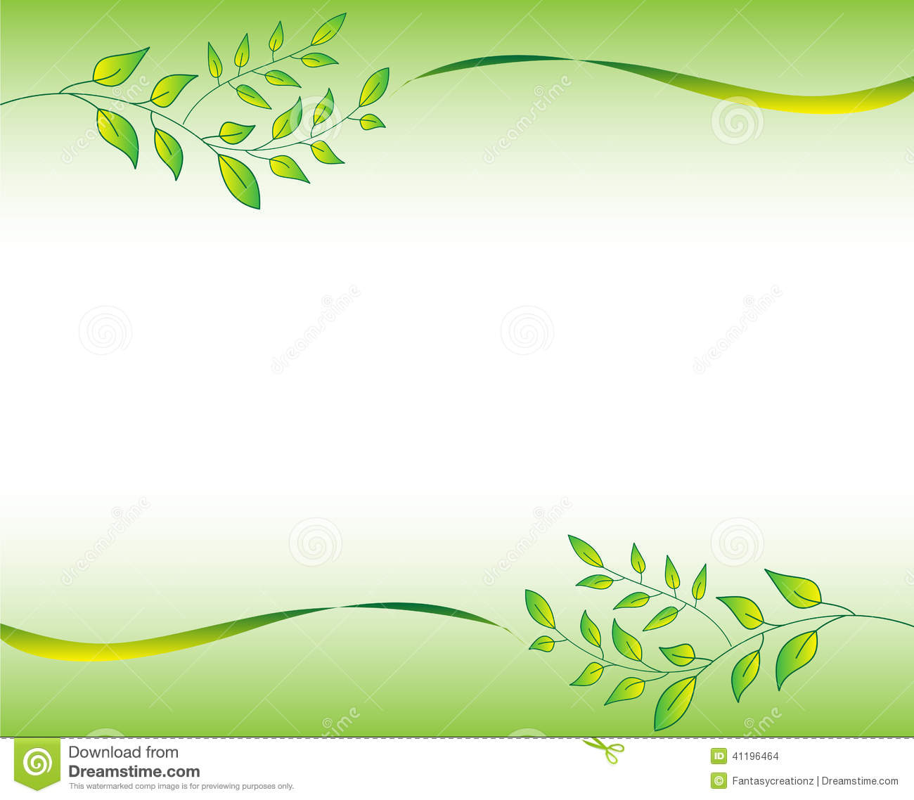 Green Leaf Border Clip Art