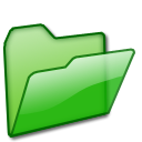 Green Open Folder Icon