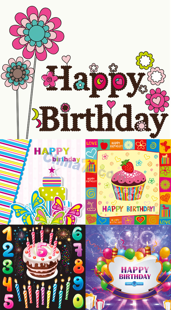 Happy Birthday Card Vector