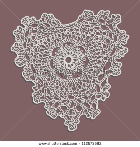 Heart Shaped Lace Doilies