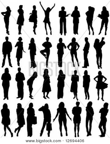 Human Silhouette Shapes