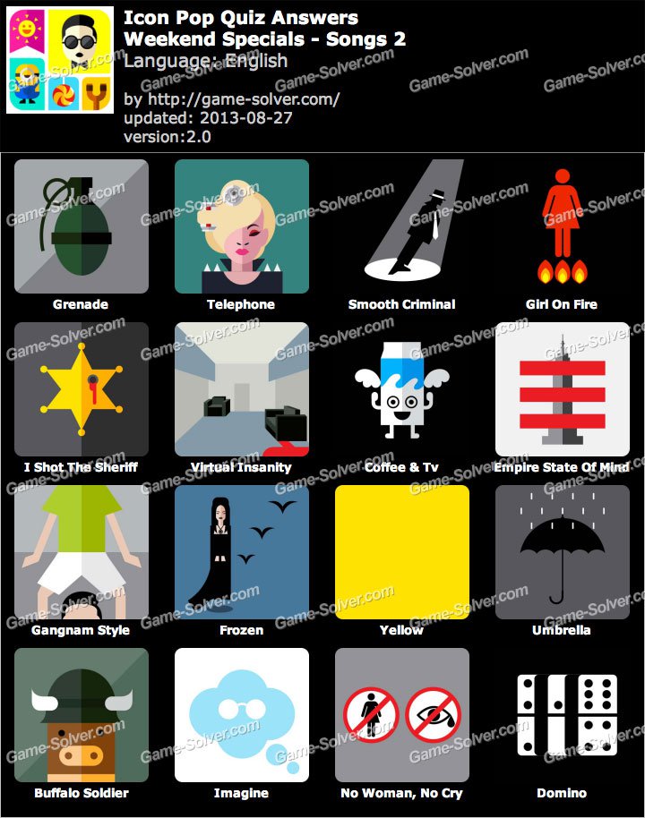 Icon Pop Quiz Songs 2 Icon Pop Quiz Songs 2