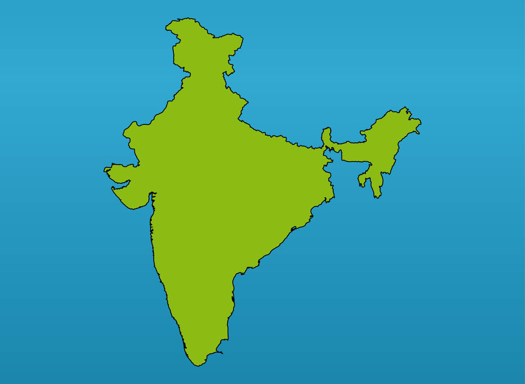 India Map Outline Vector