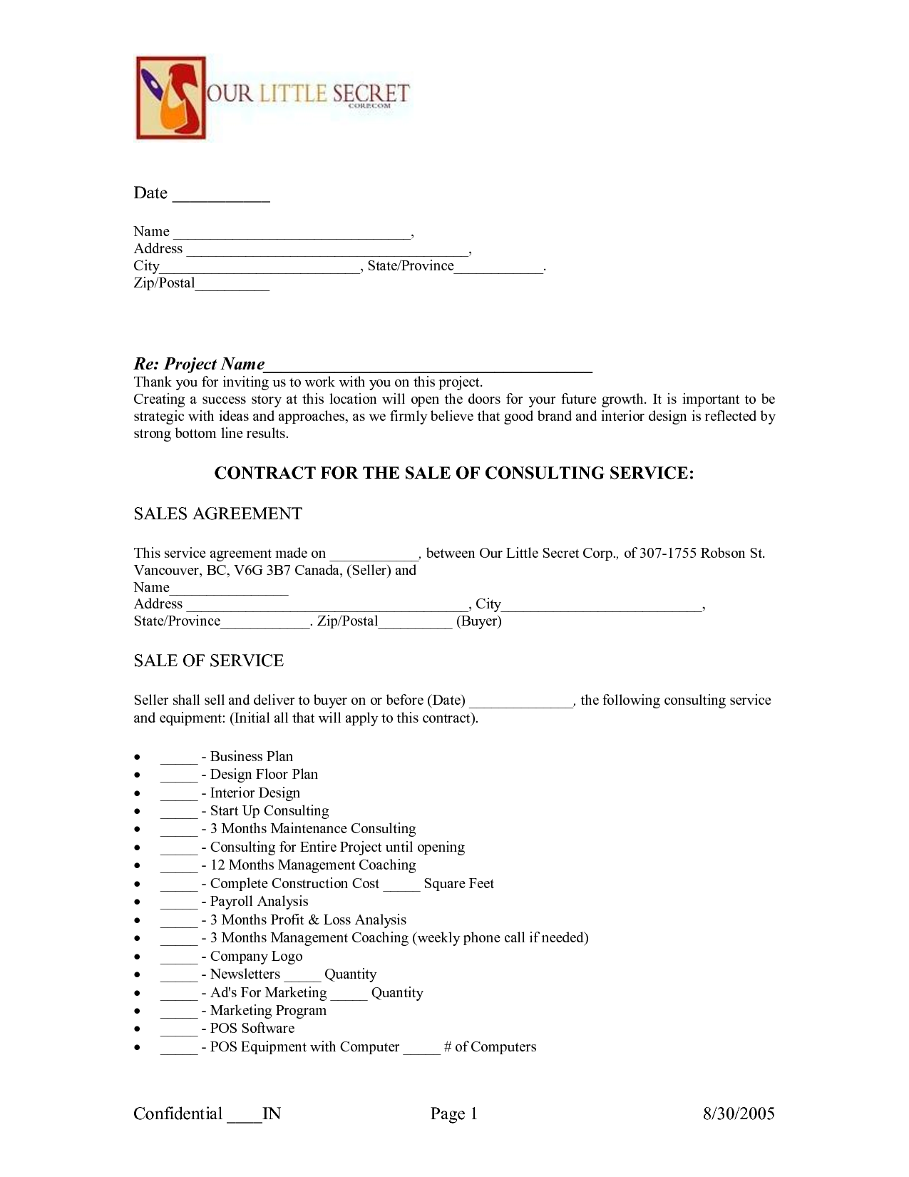 Interior Design Contract Template Interior Design Contract Template