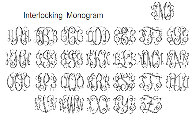 Interlocking Vine Monogram Font