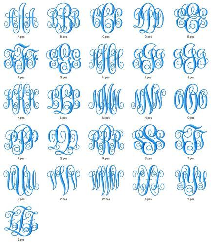 Intertwined Vine Monogram Font