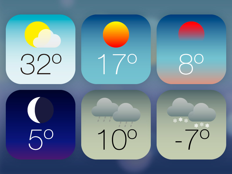 iOS 7 Weather Icon iOS 7 Weather Icon