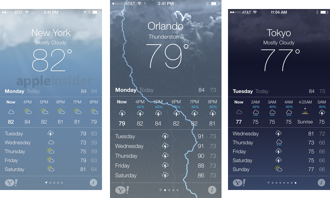 iPhone Weather App iOS 7 iPhone Weather App iOS 7