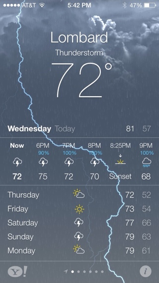 iPhone Weather App iOS 7 iPhone Weather App iOS 7