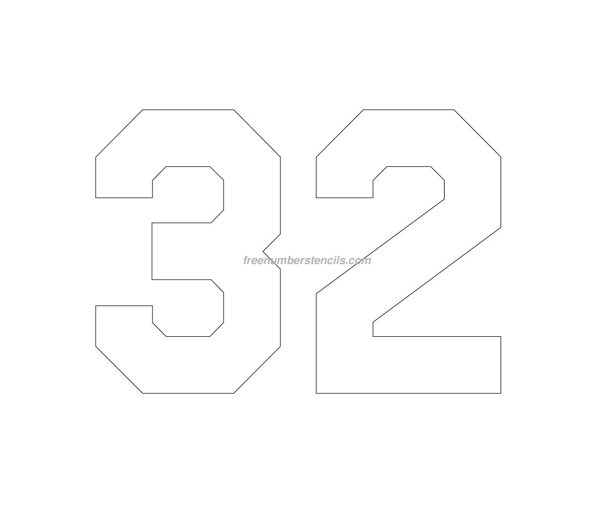 Jersey Number Stencils Printable