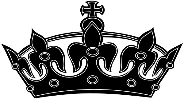 King Crown Clip Art Black and White