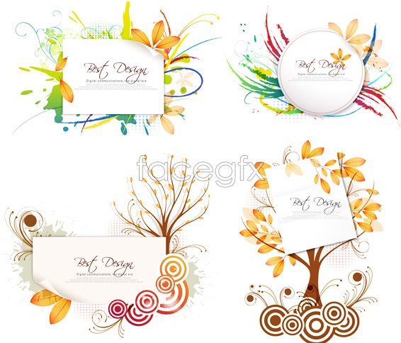 Leaf Border Vector Abstract