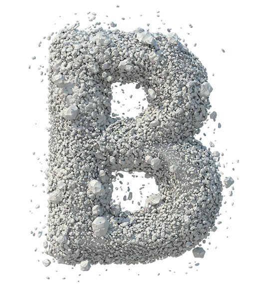 Letter B with Transparent Background