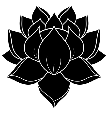 Lotus Flower Silhouette Vector