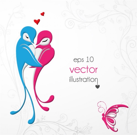 Love Birds Vector Art