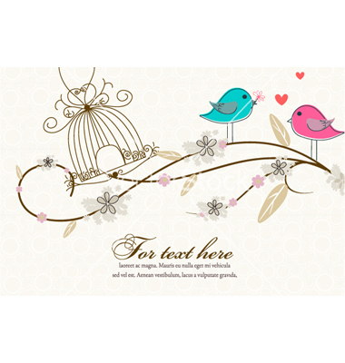 Love Birds Vector Art