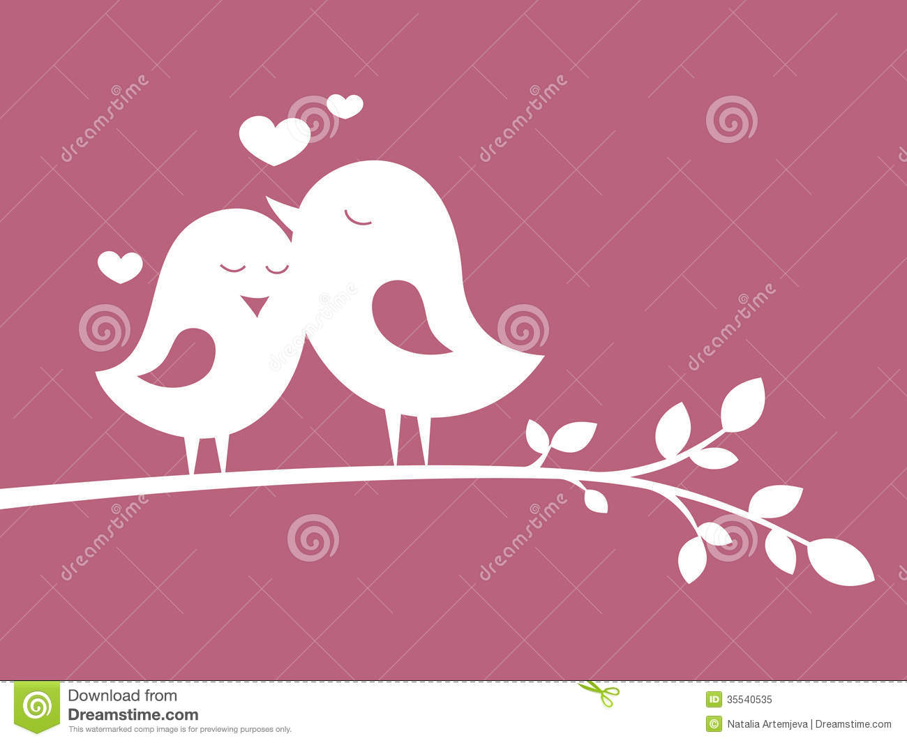 Love Birds Vector Free