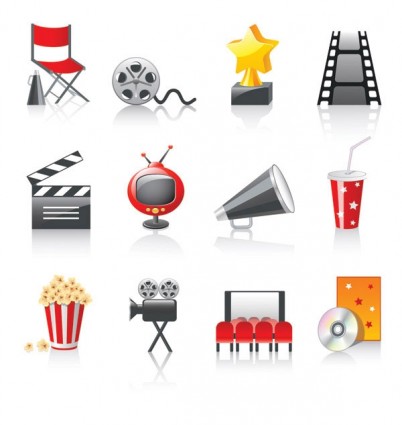 Movie Icons Vector Free