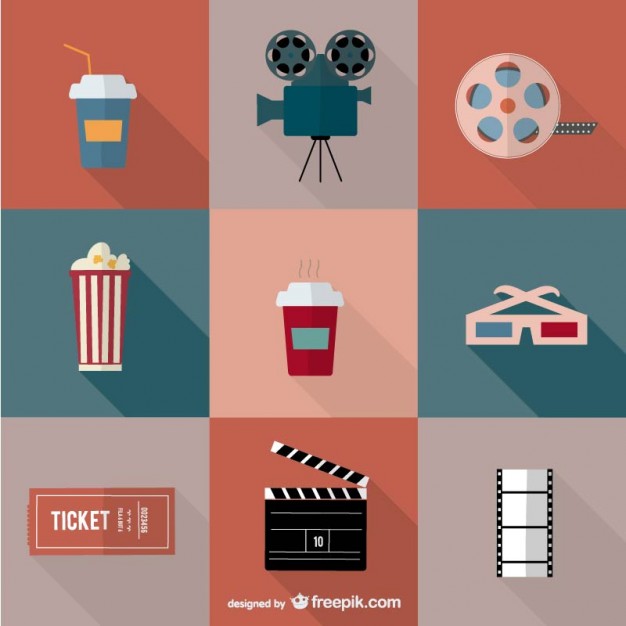 Movie Icons Vector Free