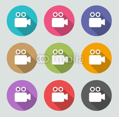 Movie Reel Vector Icon Flat