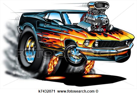 Muscle Car Cartoon Clip Art