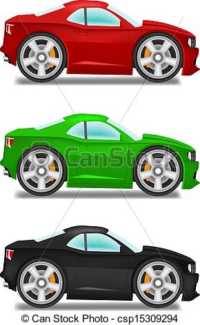 Muscle Car Cartoon Vector Art