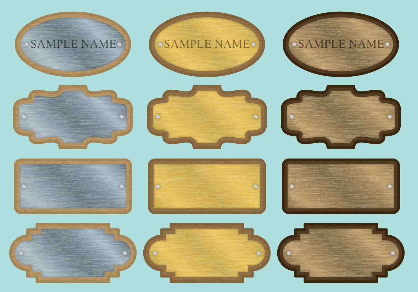 Name Plate Vector Name Plate Vector