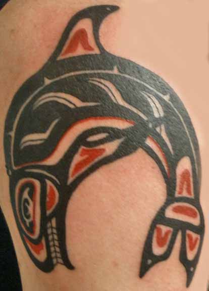 Native American Fish Tattoo