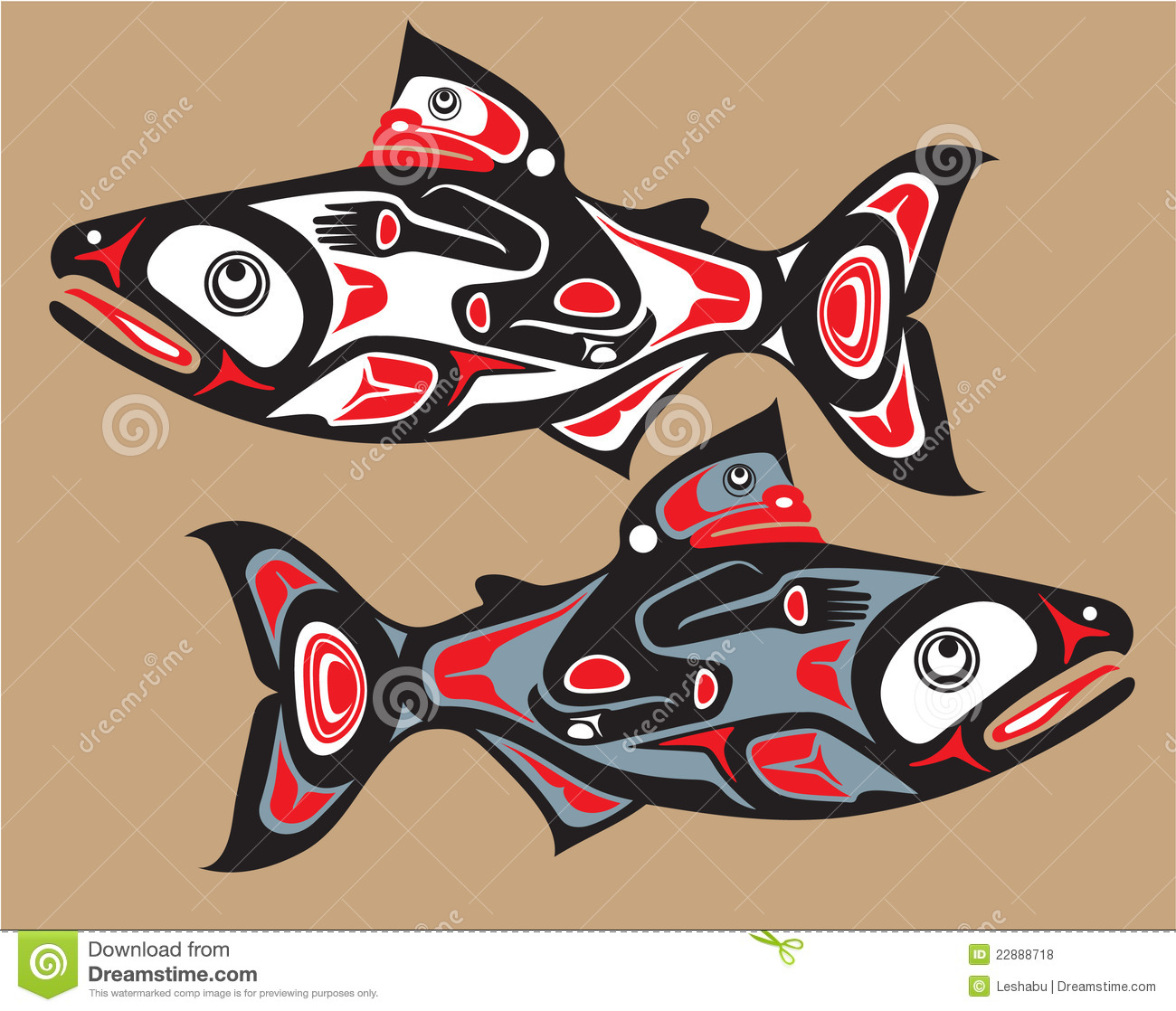 Native American Salmon Art
