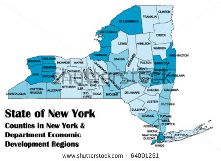 New York State Counties Map