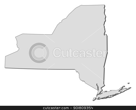 New York State Map Clip Art