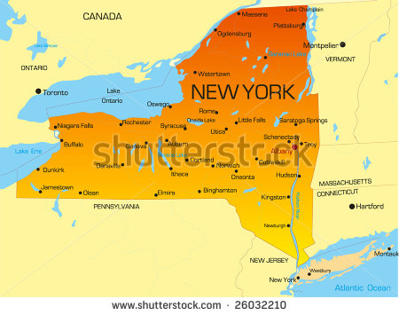 New York State Map Color